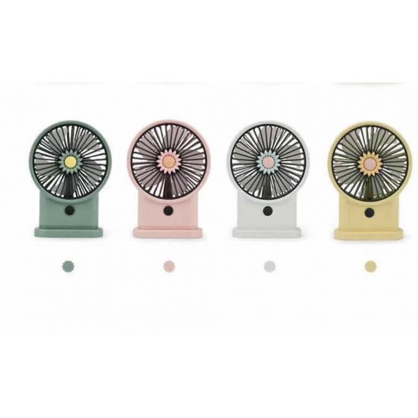 YASE Portable Rechargeable Mini USB Fan with LED Light & 3 Speed Kipas